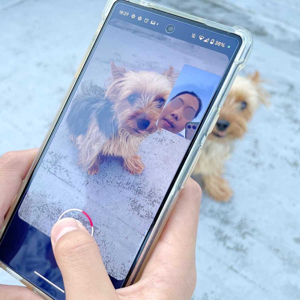 インスタストーリーズのデュアル撮影