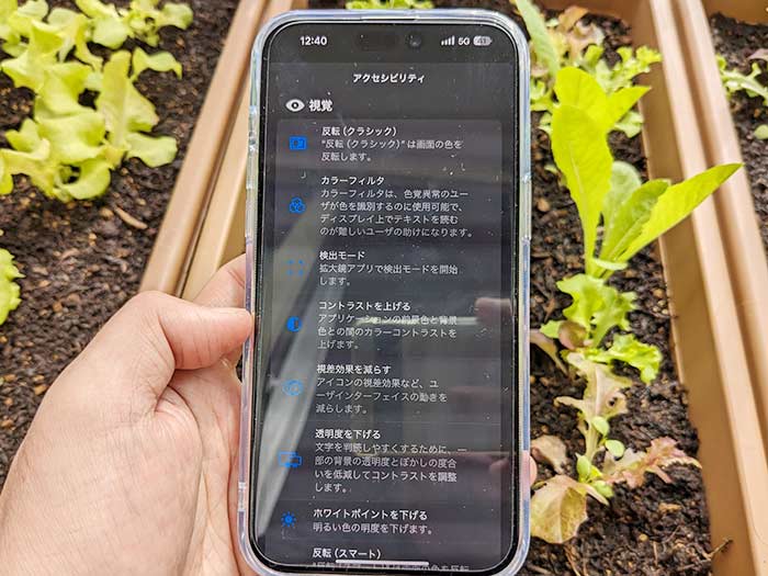 iPhone15 視覚/動作/聴覚/一般