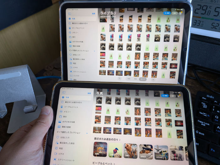 iPad mini7 キーワードで写真を探せる