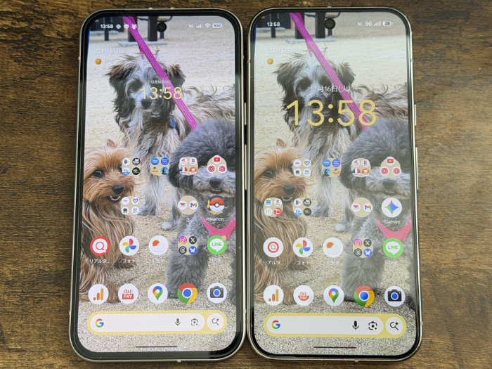 グーグルピクセル10Pro ベゼルが細くなってます