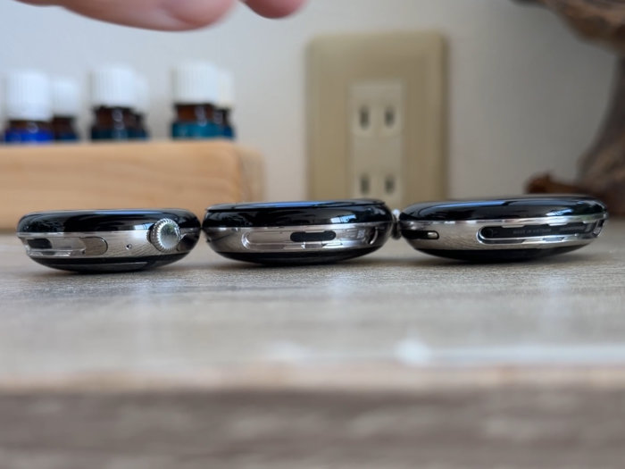 高さはピクセルウォッチ4が一番薄い