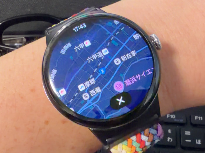 ピクセルウォッチ4 GoogleMapが広く大きく表示できて便利