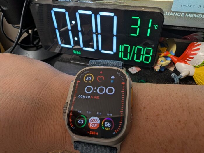 アップルウォッチウルトラ3 バッテリー100%から48時間経過