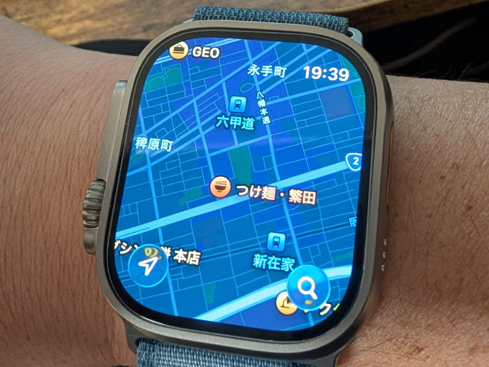 アップルウォッチウルトラ3 apple純正のマップアプリ
