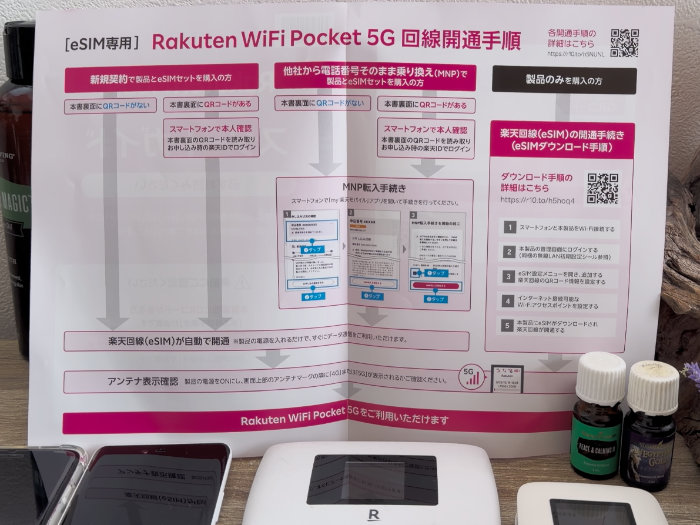 Rakuten WiFi Pocket 5GのeSIMセットアップ手順！